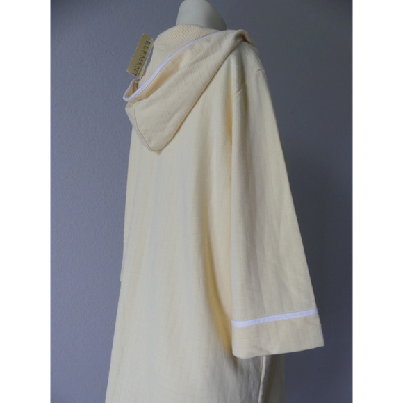 NWT Classic Elements Hooded Robe Womens LARGE Full Zip Textured Coastal Cottage - Picture 5 of 12